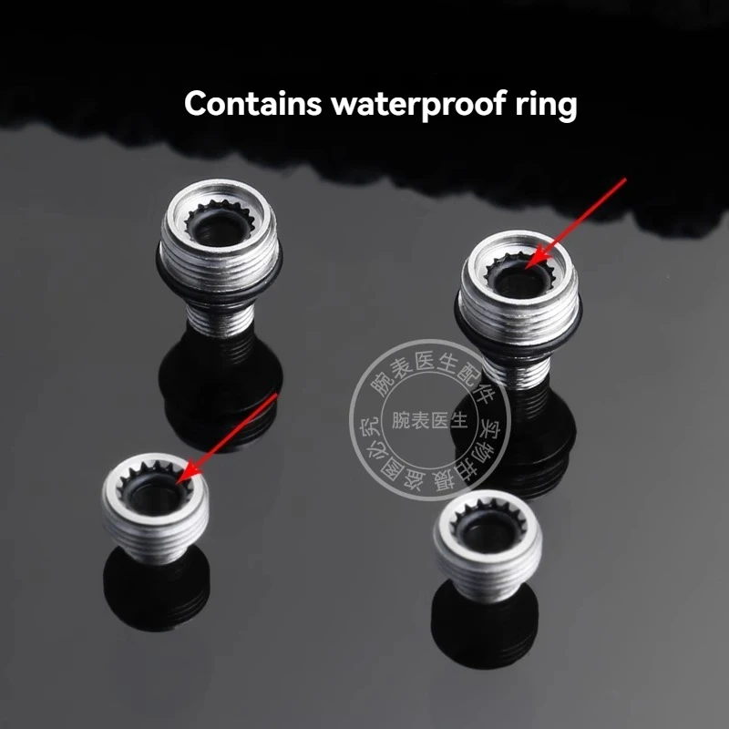 إكسسوارات الساعة لـ رولكس دايتونا تيودور بلاك باي مسامير عالية الجودة مسامير أنبوبية رأس زنبركات مرنة تاج الساعة