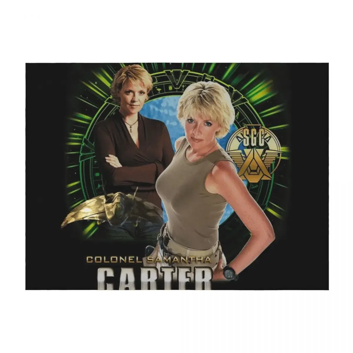 

Stargate SG1 Samatha Carter Throw Blanket Kid'S Thermal sofa bed Heavy Blankets