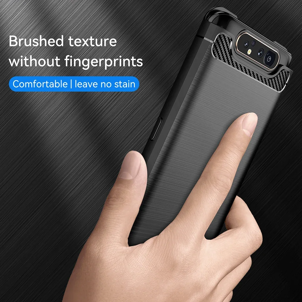 Carbon Case For Samsung Galaxy A90 A80 Silicone TPU Cover for Samsung Galaxy A20 A20S A30 A30S A40 A40S A50 A50S A70 Funda Capa