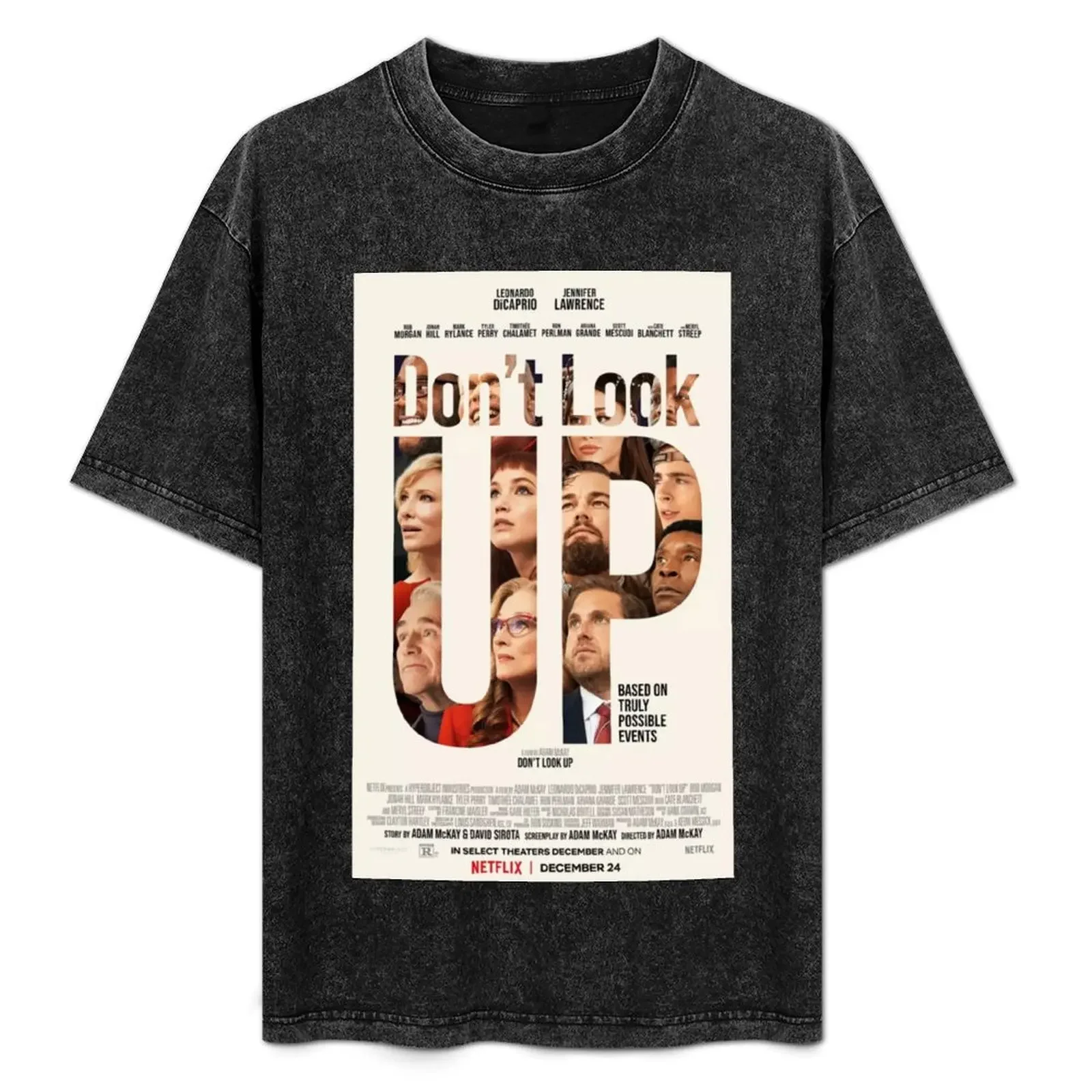 

Don't Look Up - Movie Design T-Shirt cotton man t-shirts funny meme t-shirts valentines clothes Blouse Men's clothing