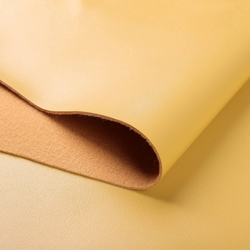 1.1mm Semi-PU Faux Synthetic Leather Material Sheets for Upholstery Craft DIY Sewing Plain Leather Pieces 50x137cm