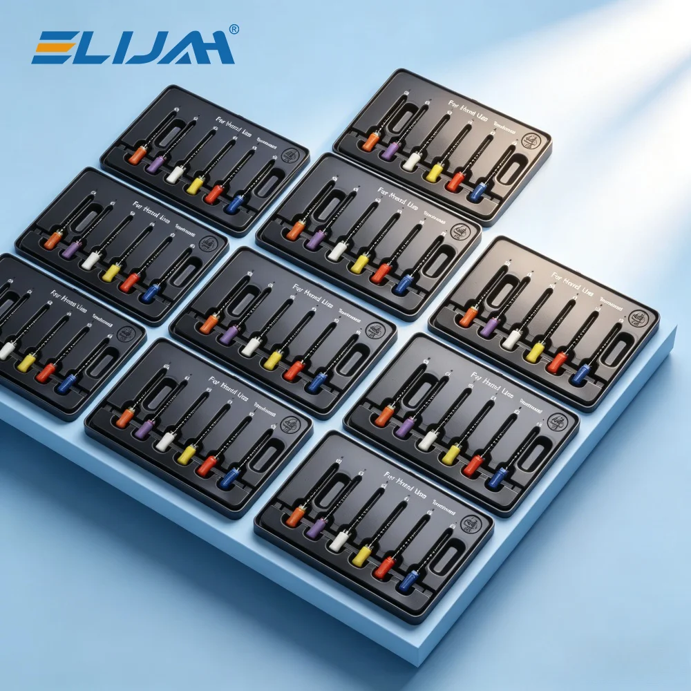 

Набор из 30 файлов для корневых каналов (21 мм/25 мм/31 мм) из NiTi, 5 коробок, ручные и роторные, для формирования и финишной обработки корневых каналов, эндодонтические инструменты