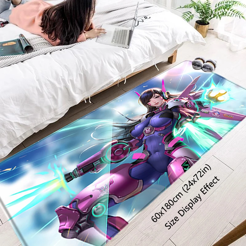 Gaming Corridor Carpet O-Overwatch Living Room Rugs Foot Carpets Entrance Doormat Floor Mats Non-slip Mat Home Kitchen Decor