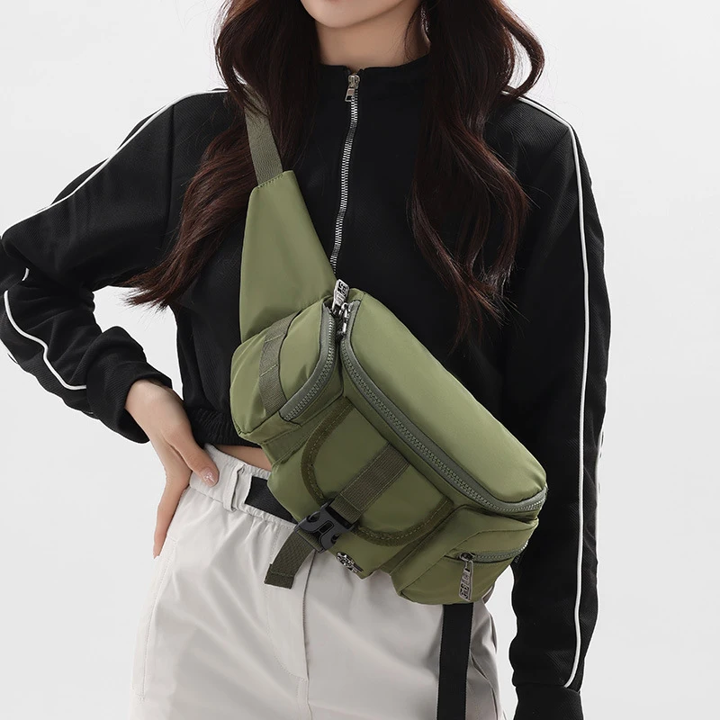 

Fishing Lura Waist Chest Bag Lightweight Molle Fanny Pack Sports Hiking Camping Shoulder Bags Large Storage Crossbody Pouch