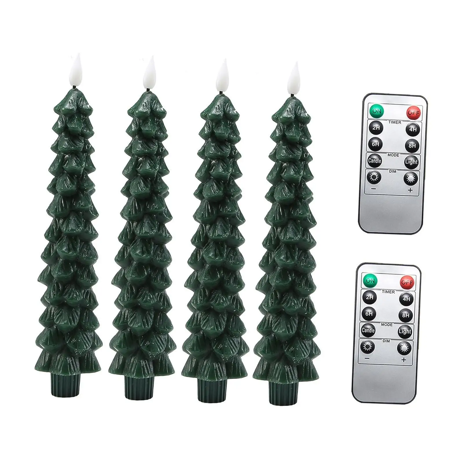 Flameless Taper Candles Bedroom 3D Flame Holiday Desktop Indoor Dining Room Table Party Decor with Remote Christmas Decoration