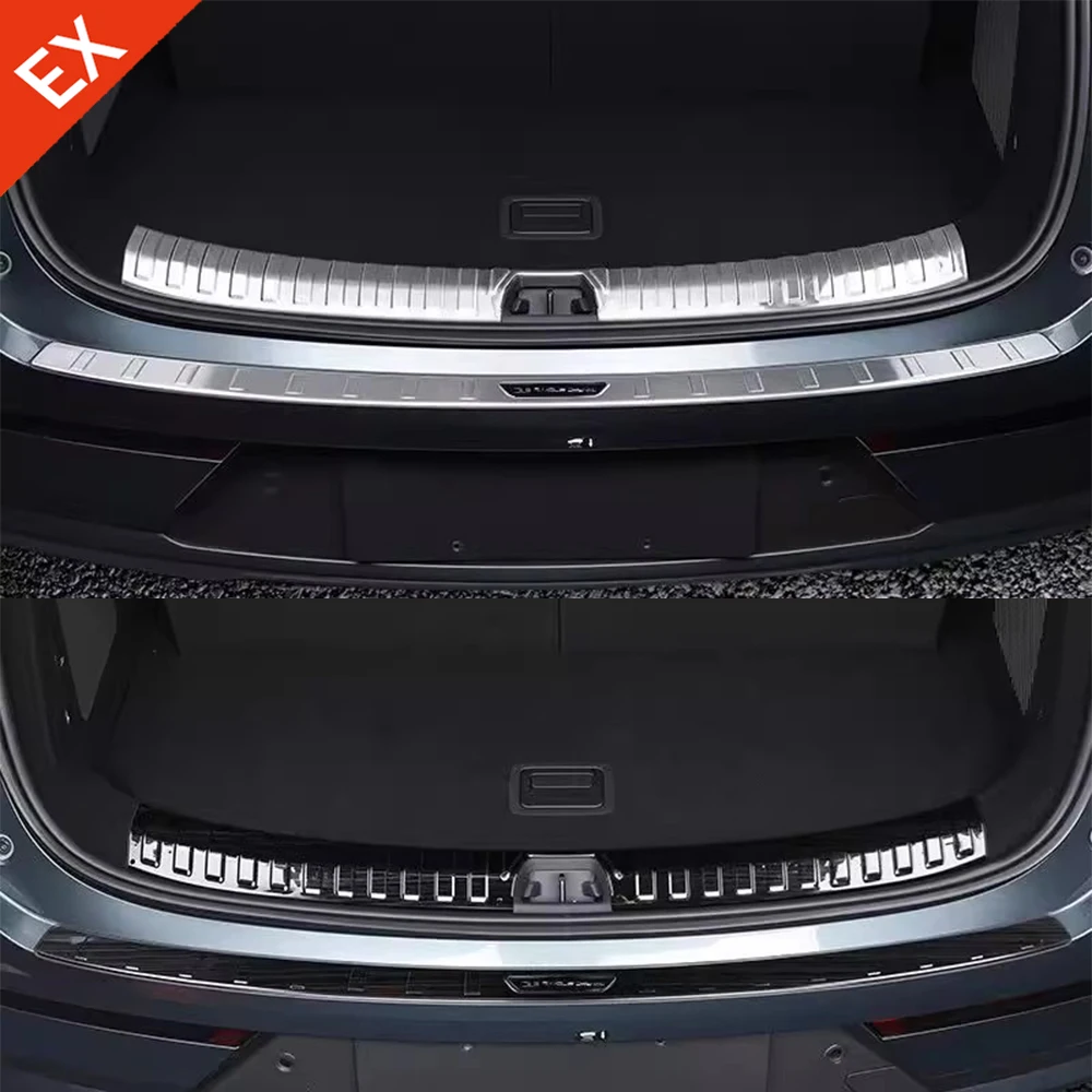 

For BYD Tang L 2025-2026 Accessories Stainless Black/Slivery Car Rear Trunk Protector Plate Anti Hit/Dust Sill Decoration Cover