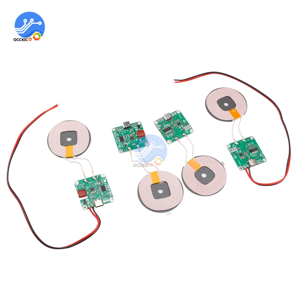 20ワットハイパワー5v 9v 12v急速充電ワイヤレス充電器送信機モジュールタイプc usb + コイルチーユニバーサル自動車電話バッテリー