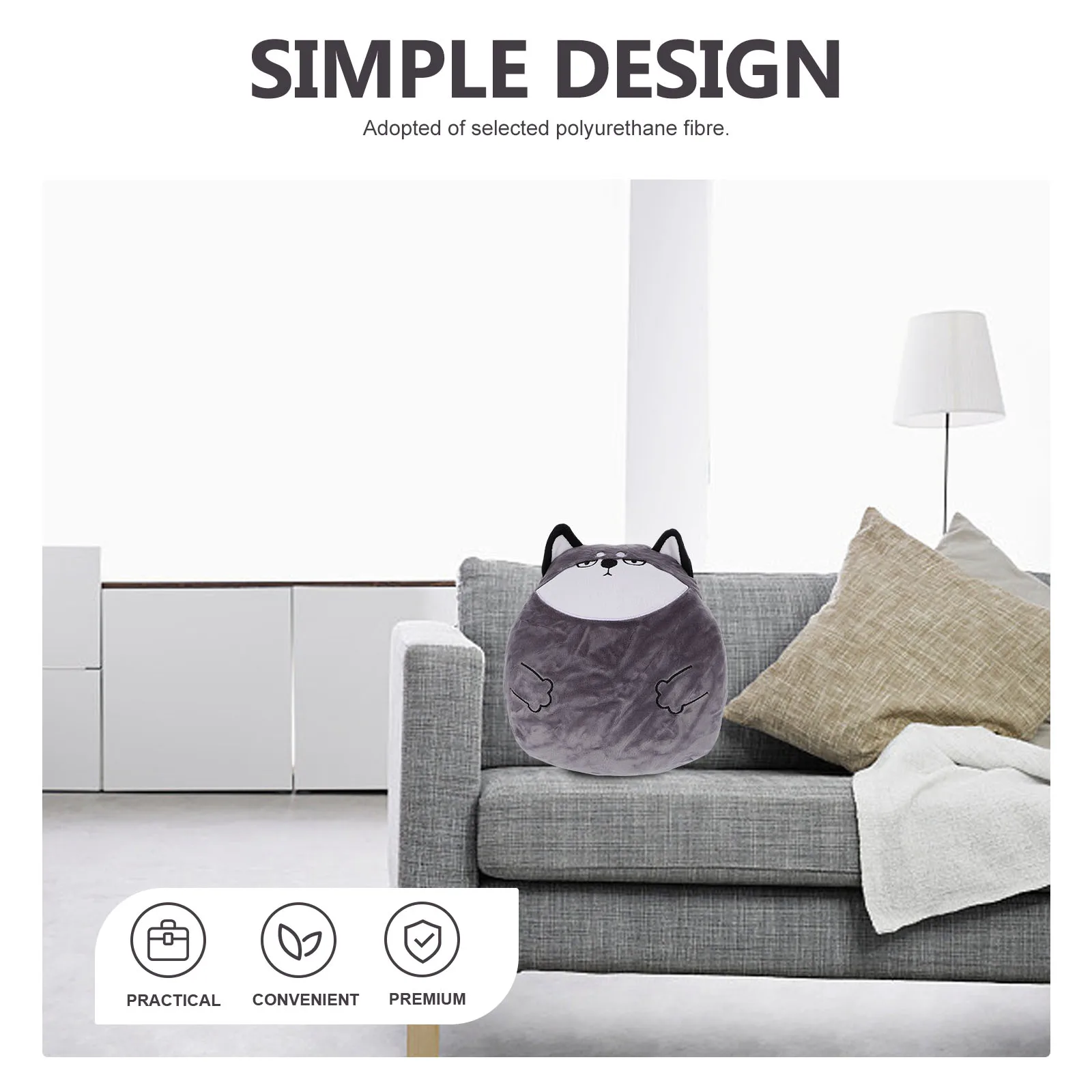 

Cartoon Hand Warmer Pillow Soft Comfortable Back Cushion Sleeping Pillow for Home Office Reading Relax Throw Pillows