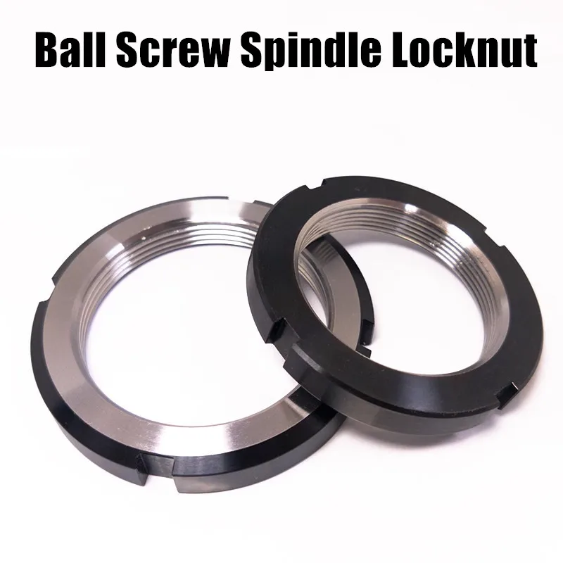 1pcs M17-M140 Precision AN-type Locking Nut Shaft Ball Screw Spindle Locknut Steel Prevent Backout Round Nuts Pitch 1/1.5/2mm