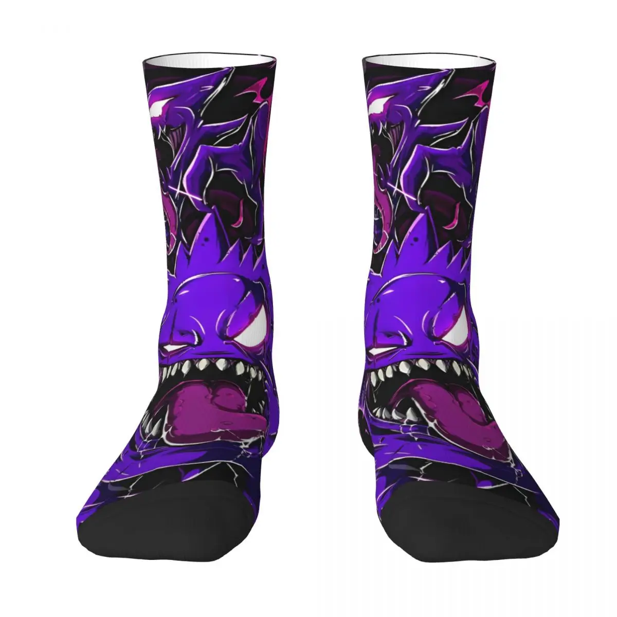 Pokemon Gengar Stockings Graphic Fashion Socks Winter Non Slip Socks Unisex Men Cycling Warm Soft Socks