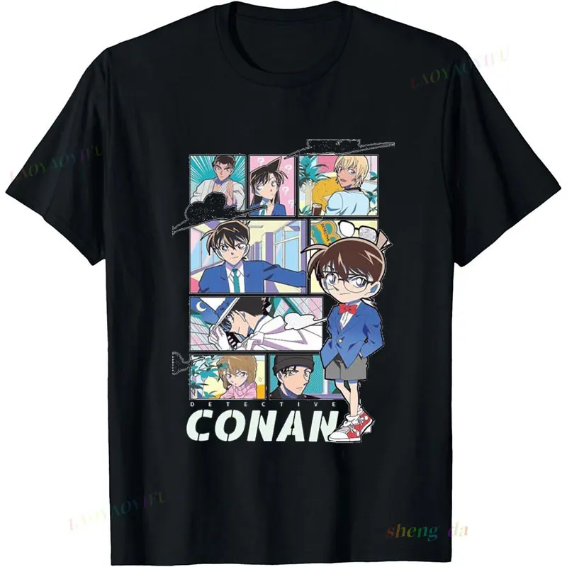 Detective Conan Women's Tops for Summer Clothes Women 2024 Unisex  Clothing Promotion Anime Tshirt Short Sleeve Tee Woman