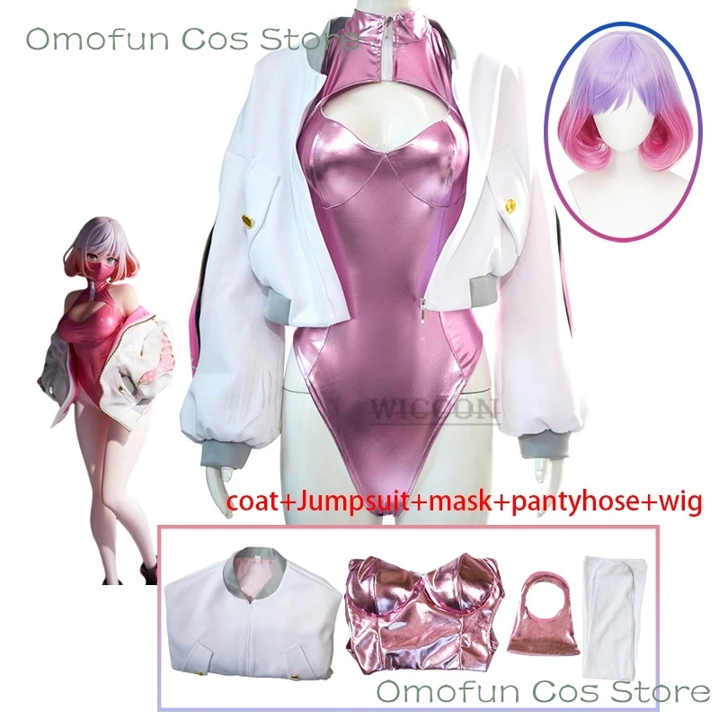 Astrum تصميم قناع فتاة لونا مخصص تأثيري أنيمي الوردي مثير حللا جاكيتات موحدة شعر مستعار مجموعة حفلة الهالوين الزي