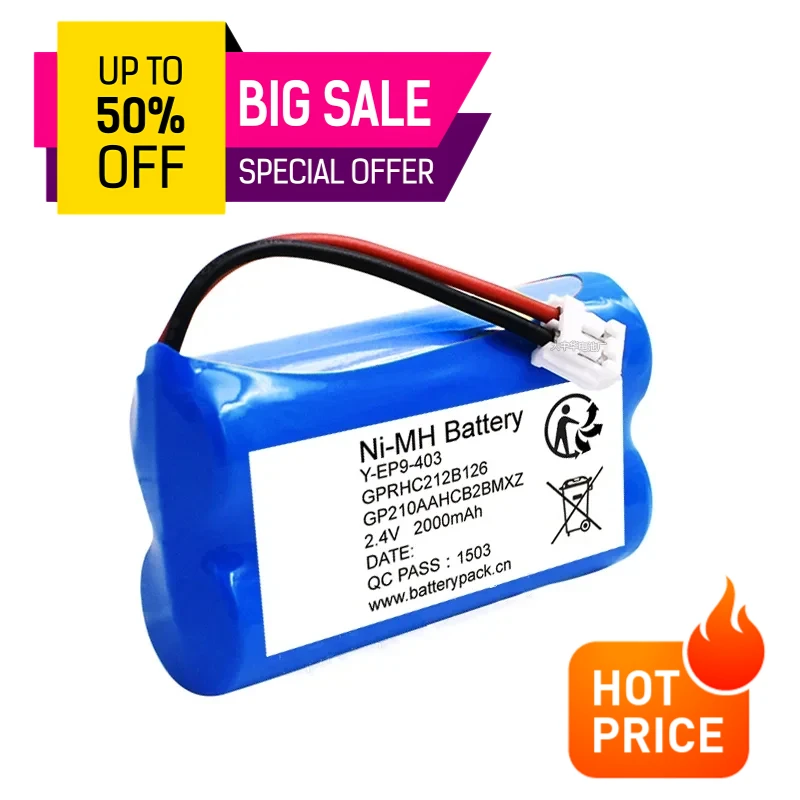 

For Y-EP9-403 2.4V 2000mAh NiMH Root Meter Rechargeable Battery Pack