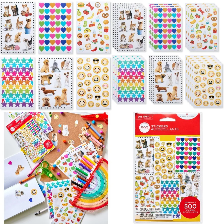 

Creative and Fun Stickers for Featuring Assorted Shapes Cute Animals and Smiley Faces Ideal for School Projects Notebooks and C