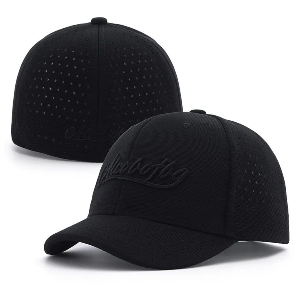 

New Short Brim Baseball Cap Casual Back Closed Sunscreen Cap Letter Embroidery Breathable Duck Tongue Hats Outdoor