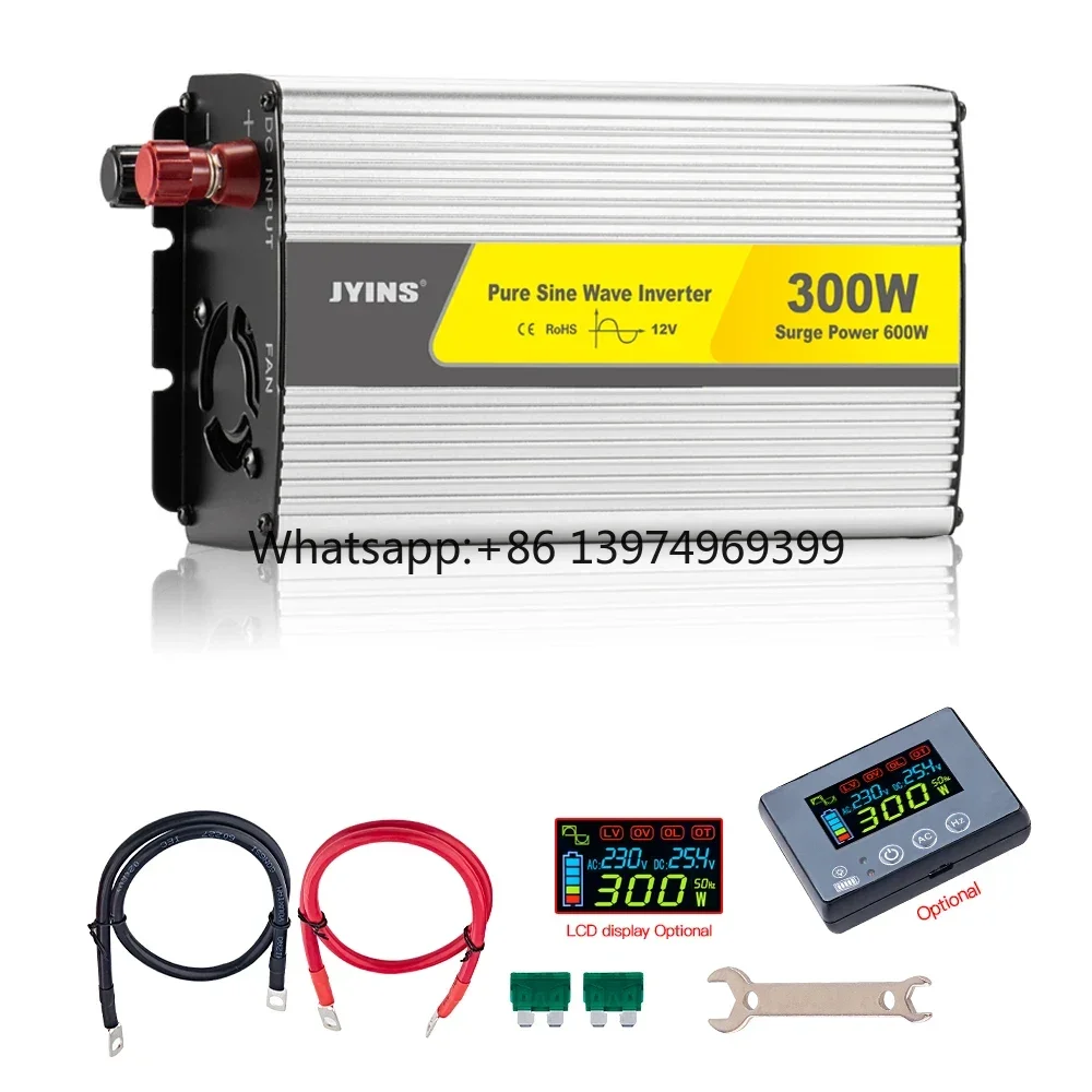 Pure Sine Wave 300W 12V to 220V Car Inverter for Home & Automotive Use