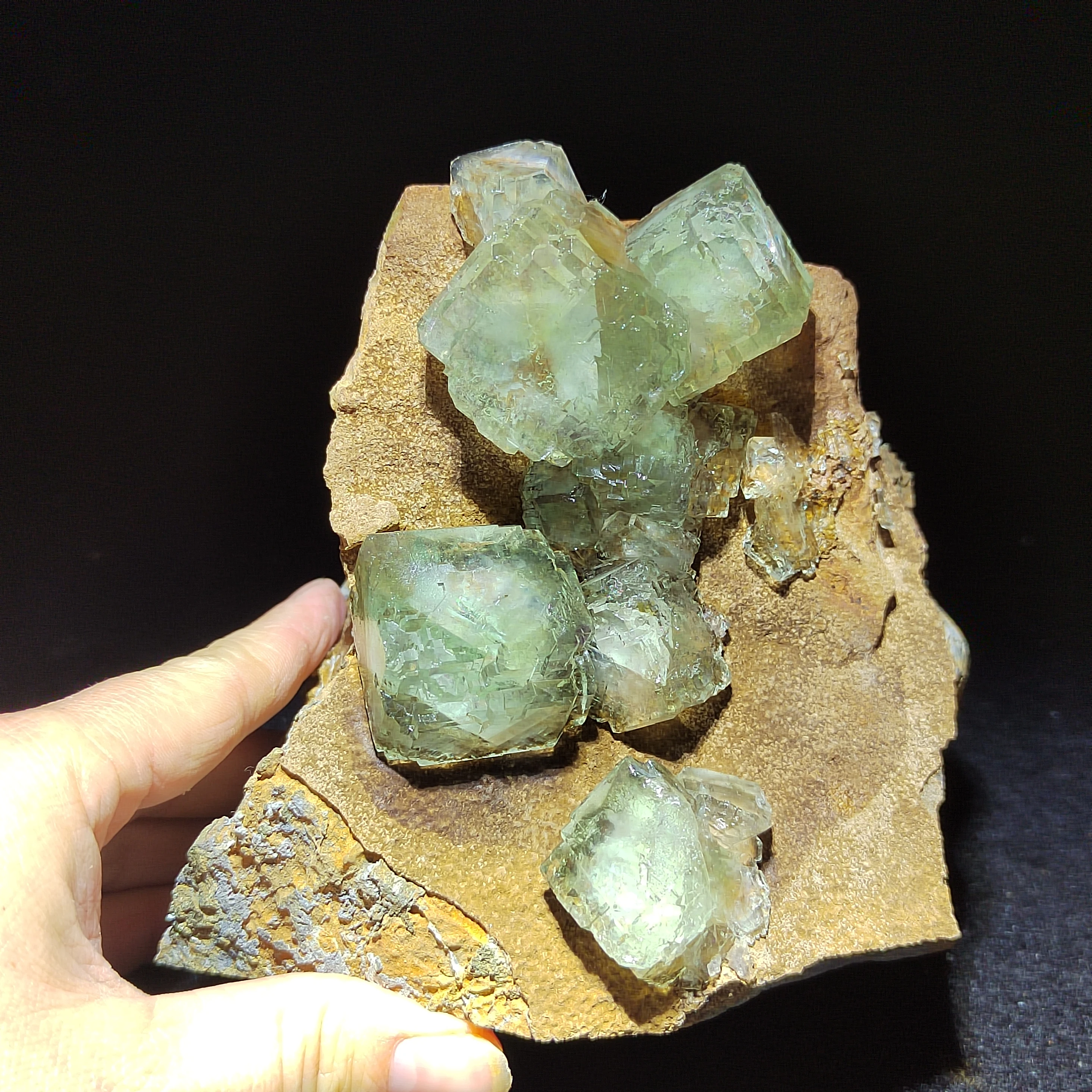 2140gLarge, natural square green fluorite mineral specimen CRYSTAL QUARTZ GEM degaussing home decoration