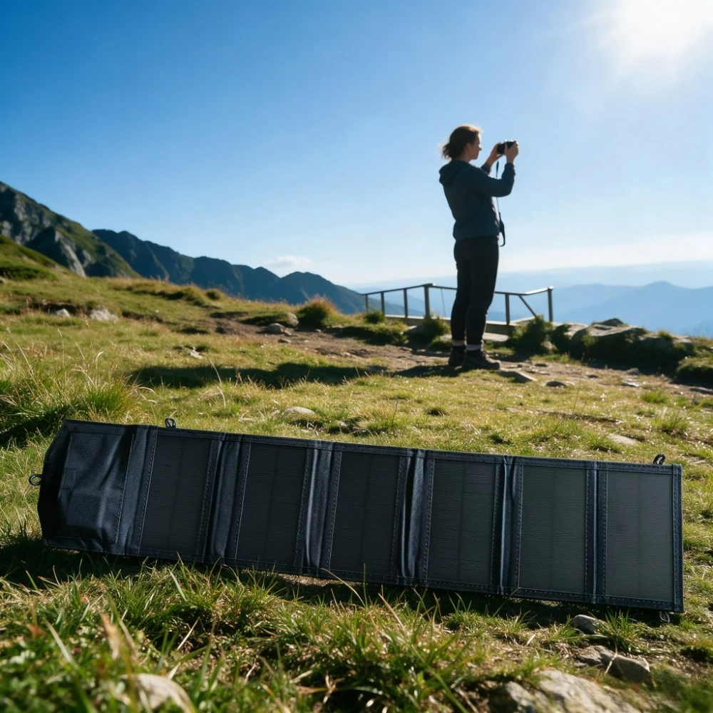 Dual USB Waterproof Foldable Solar Panel Charger 25W Portable Solar Power Bank for Outdoor Camping Hiking Fishing Climbing