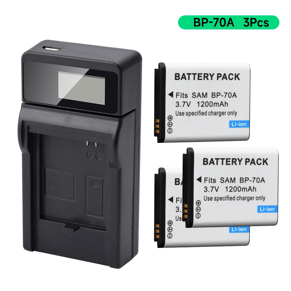 

BP-70A EA-BP70A IA-BP70A BP70A IABP70A Battery for SAMSUNG AQ100, DV150F, ES65, ES67, ES70, ES71, ES73,ES74,ES75,ES80,MV800 ES90