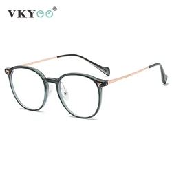 VICKY Fashion Round Frame TR90 Fine Frame Women's Glasses Can Be Customized Prescription Anti-blue Light Glasses Myopia Glasses