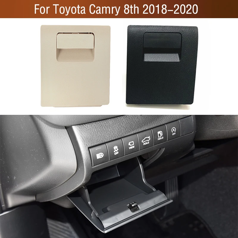 

For Toyota Camry 8th 2018 2019 2020 Car Driving License Side Coin Box Glove Box Dashboard Lower Left Storage Box