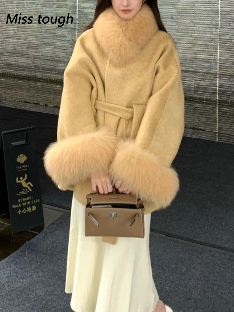 

Зимняя корейская модная однотонная утолщенная теплая женская ветровка, элегантная французская винтажная свободная верхняя одежда, плащ, женская одежда