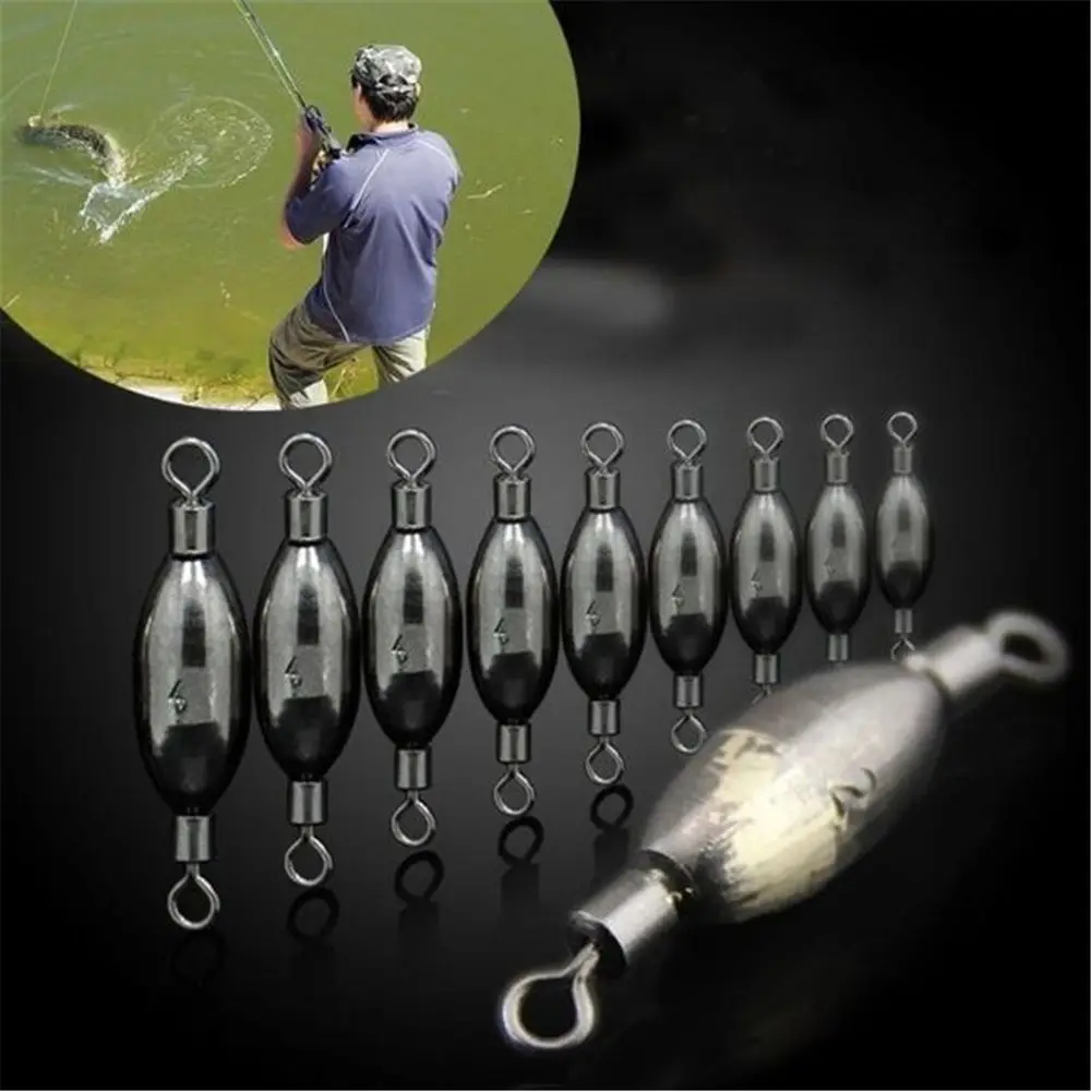 

Durable 5Pcs Counterweight Sinkers Swivels Rolling Connecting Fishing Tools Connector Tackle Accessories