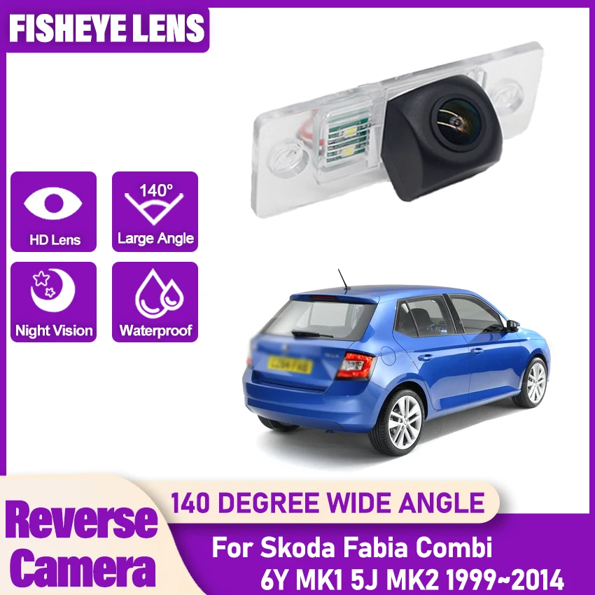 Rear View Camera For Skoda Fabia Combi 6Y MK1 5J MK2 1999~2014 Fisheye Lens CCD Night Vision Backup Camera license plate Camera