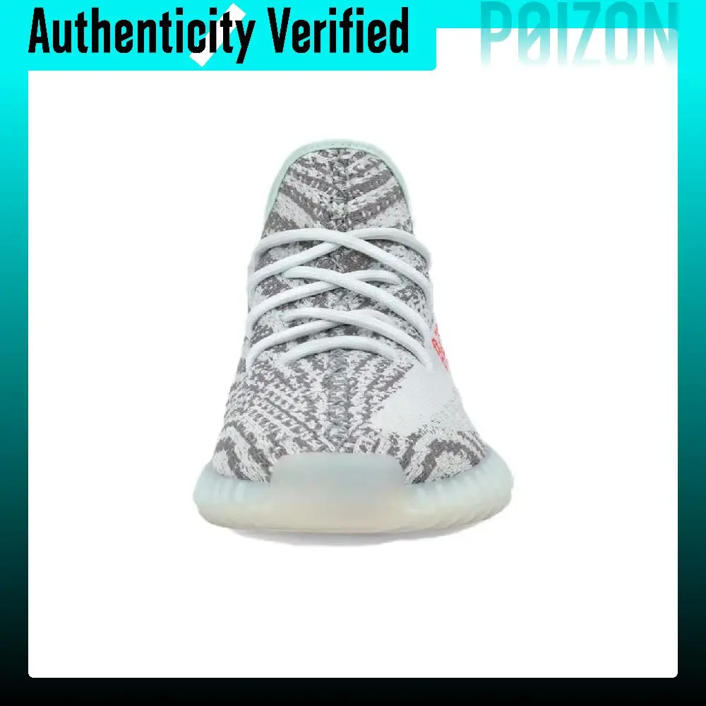 Adidas YEEZY BOOST 350 V2 Comfortable Low top Casual Shoes Unisex Gray Blue B37571 view 4