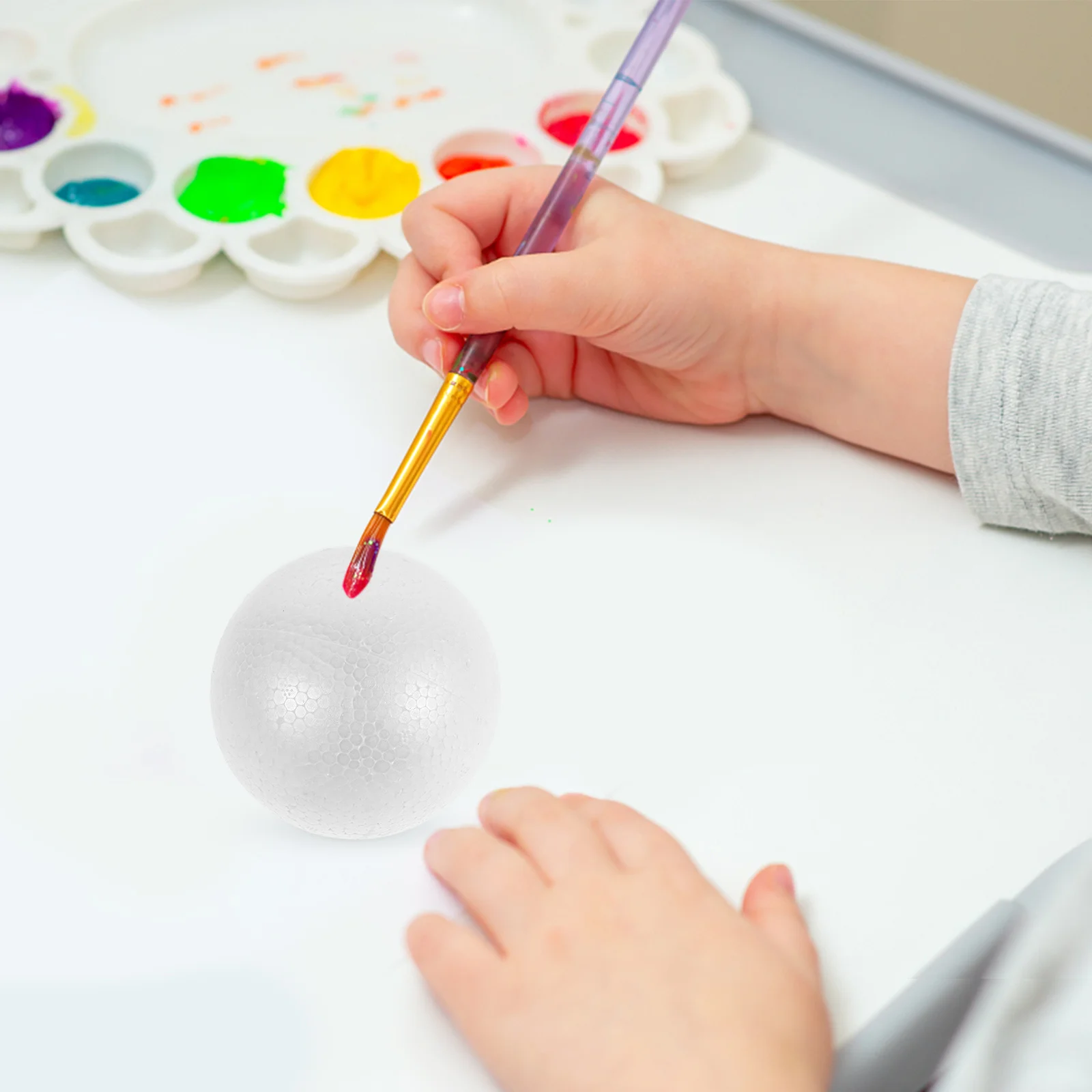 

12 шт., шарики из пенополистирола, белые, легкие, однотонные для свадебного цветочного украшения, центральные детали стола, ремесленные проекты «сделай сам»