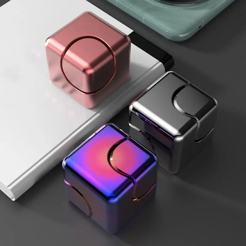 Speed Cubes Fidget Spin Top Toy Educational Spinner Gyroscope Portable Sensory Finger Cube Toy for Children Boys Girls
