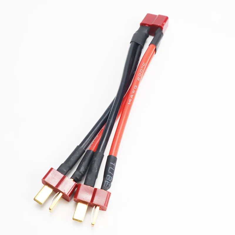 1Pcs T Plug Harness Parallel Battery Connector Cable Dual Extension Y Splitter Silicone Wire for Rc Quadcopte Fixed Wing Model view 4