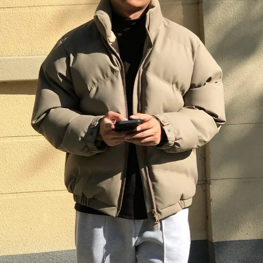 Jaquetas de inverno estilo coreano para homens jaquetas acolchoadas de algodão outwear jaqueta puffer casacos roupas masculinas