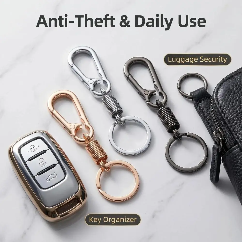 10pcs Portable Anti-Theft Metal Lightweight Multi-Functional Spring Carabiners Durable Universal Zipper Clips Luggage