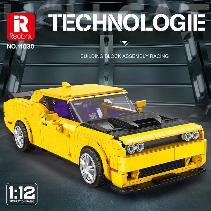 Técnico Sports Car SRT Building Blocks para Crianças, MOC City Racing Car Bricks, Brinquedos Gift Set, Em Stock, 1740Pcs