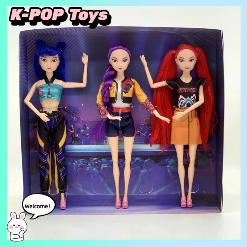 2025 جديد 30 سنتيمتر K-Pop شيطان الصيادين أنيمي عمل أرقام مجموعة-رومي زوي ميرا دمى الفينيل للفتيات هدية مفاجئة