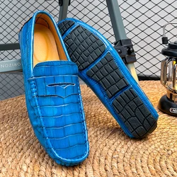 YRZL New Fashion Loafers for Men Classic Driving Shoes Casual High Quality PU Leather Comfy Mens Shoes Bright Color Loafers