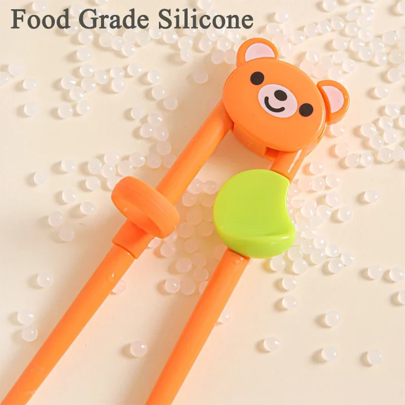 Children Beginner Chopsticks Baby Elementary Learning Train Cartoon Animal Chopstick Reusable Tableware Kids Eating Helper Tools