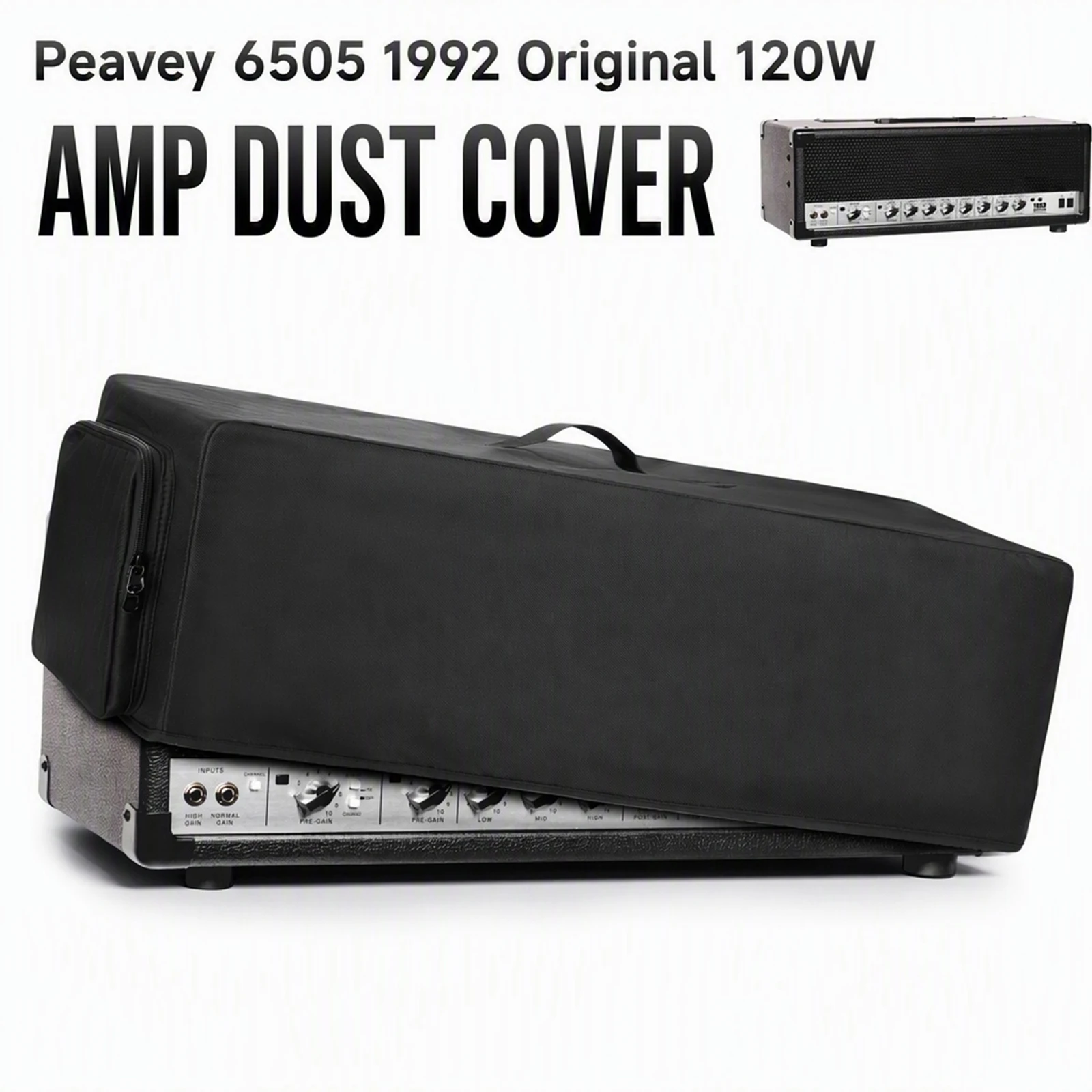 Amp Head Protective Bag for Peavey 6505 1992 Original 600D Nylon Guitar Dust Cover with Side Pockets - view 5