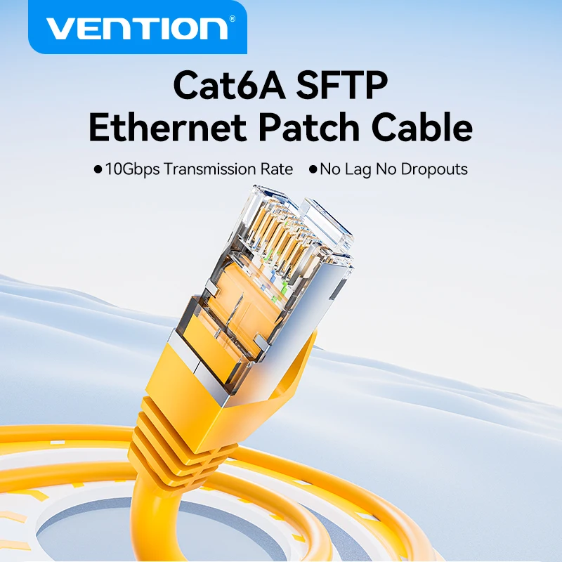 Vention CAT6A Ethernet Cable SSTP RJ45 Lan Network Cable 10 Gigabit High Speed 500MHz Cat6 a Patch Cord for Modem Router Cable