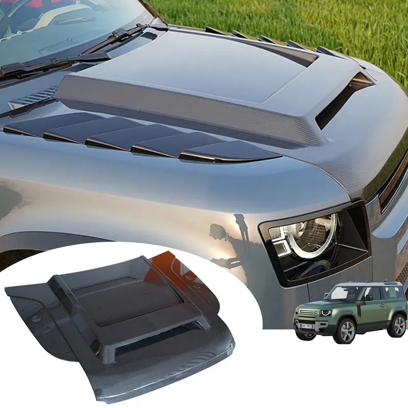 

Carbon Fiber Engine Hood Cover for Land Rover Defender 2020 2021 2022 2023 Guard B-rabus Style Bonnet Engine Hoods Cover