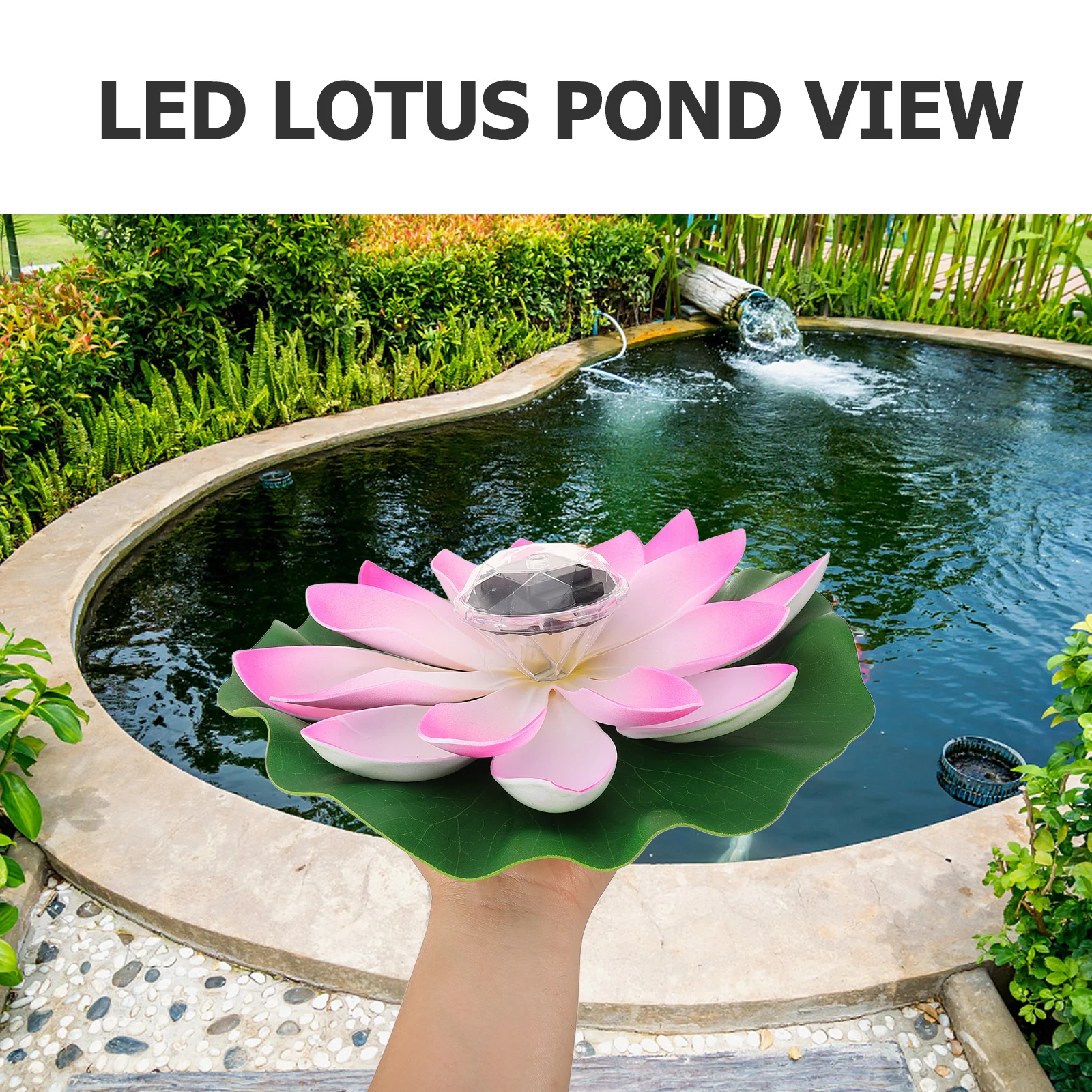 

Solar Powered Lotus Lamp Elegant Decoration Light for Pond Garden Outdoor Use Waterproof Floating Design LED Lights