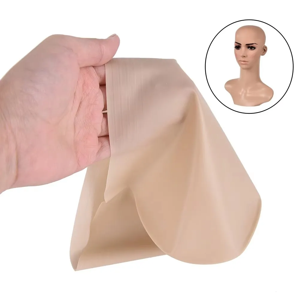 1pc sombra de luz boné careca engraçado pele de látex falso cabeça careca unisex filme fantasia vestido de festa cabeça de pele peruca boné máscara de látex chapéu beleza
