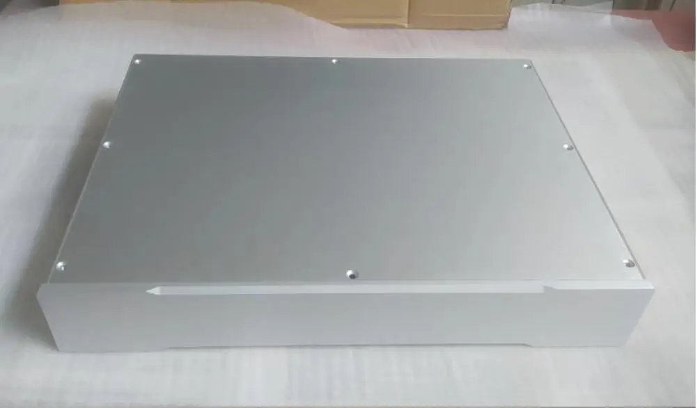 알루미늄 합금 전력 증폭기 섀시 쉘 케이스 모든 실버 전면 스테이지 모든 알루미늄 증폭기/DAC/디코더 섀시