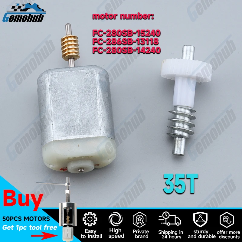35T FC-280SB-14240 Car Side View Mirror Folding Motor 12V DC Gear Metal Plastics For 2017-2022 Dodge RAM 1500 FC-286SB-13118