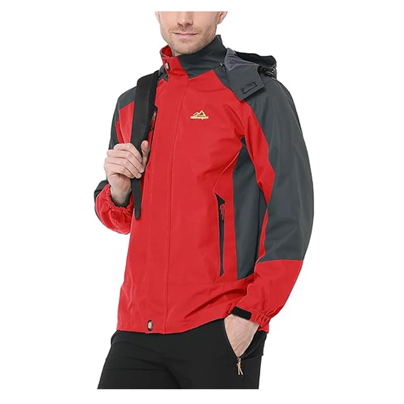 Men Autumn Jacket Camping Hiking Trekking Windbreaker Waterproof With Hood Spring Outdoor Sports Travel Climbing Coats