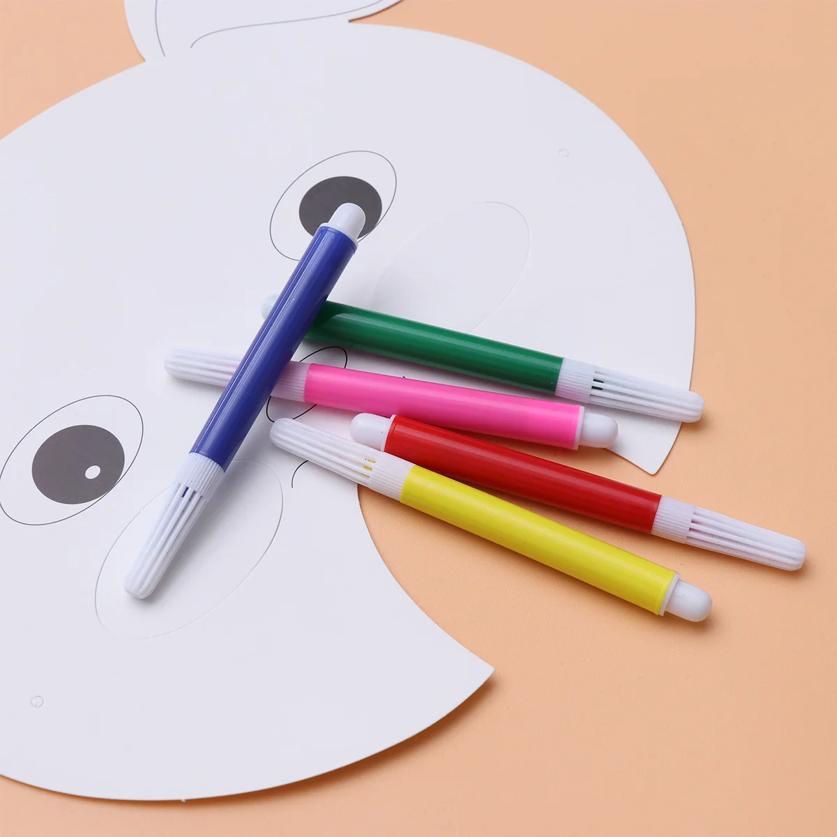 مجموعة قناع فني مكونة من 15 قطعة، قناع وجه على شكل حيوان مصنوع يدويًا للأطفال، لعبة رسم، نشاط ممتع للتطوير الحسي #4