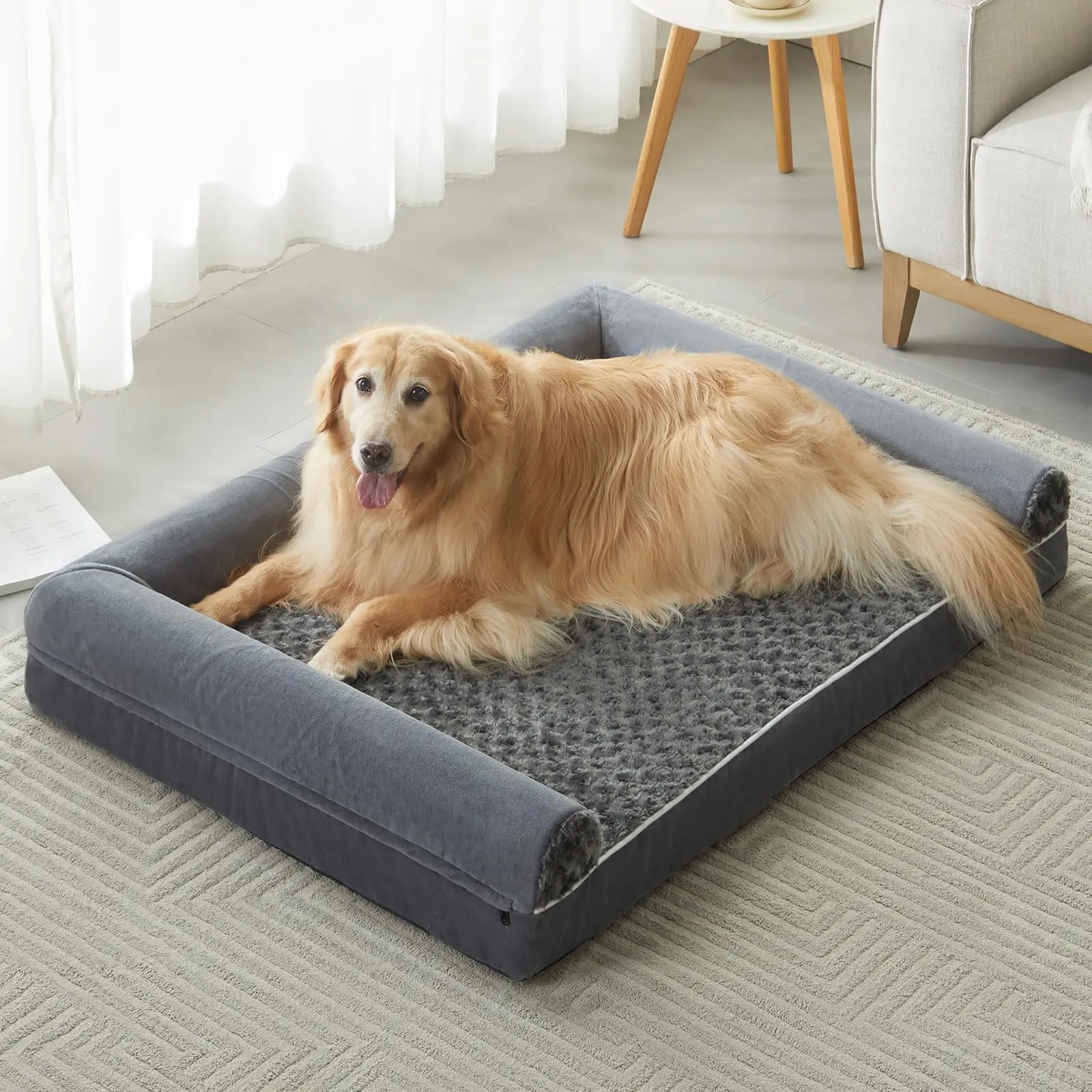 

Dog Beds for Dogs, Orthopedic Dog Bed for Medium Large Dogs,Big Waterproof Couch Dog Pet Bed with Removable Washable Cover