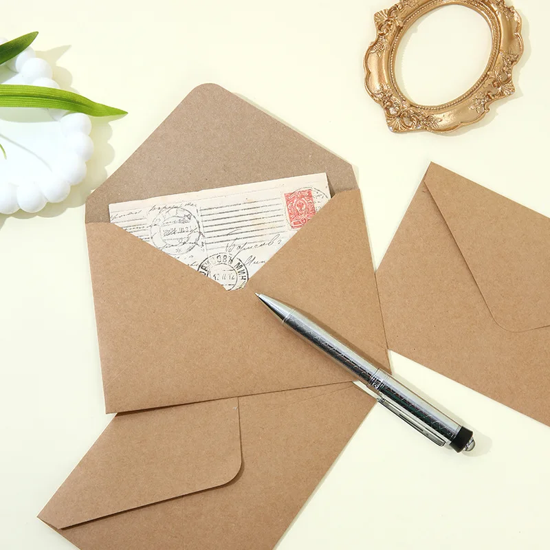 50pcs/lot Envelope 140g Kraft Paper Postcards for Wedding Invitation 19x14cm Envelopes Business Supplies Stationery Storage