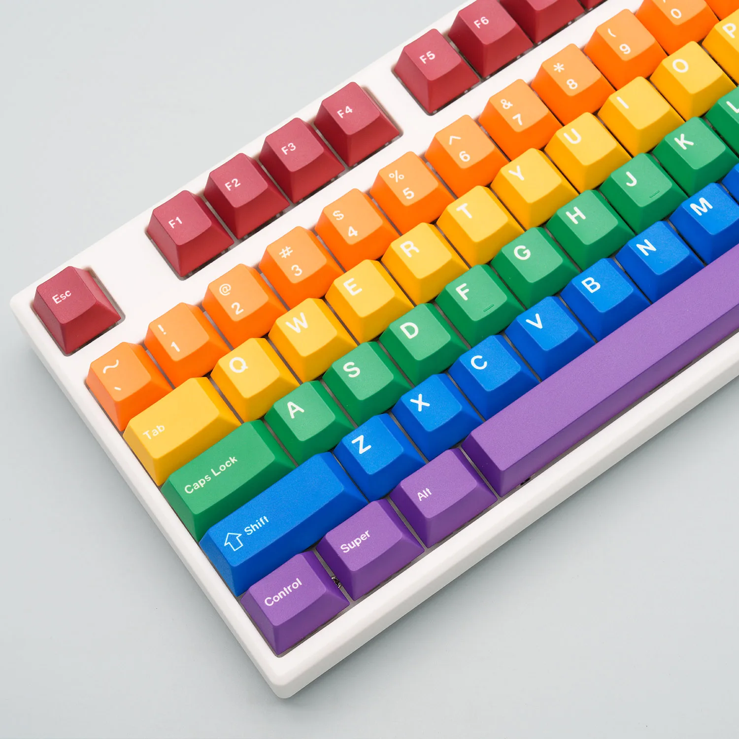 Imagem -03 - Gmk Pride Cherry Perfil Keycaps Material Pbt Multi-color Rainbow Jogos Mecânicos Faça Você Mesmo Teclado Personalizado 156 Chaves Set